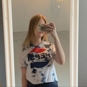Pepsi Tie-Dye cropped tee, fits small and medium